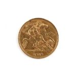 King George V gold half sovereign, 1912