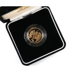 Royal Mint. 2001 Gold Proof Sovereign Coin, in presentation box and case with certificate /