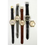 Zelma wristwatch, the black dial with baton hour markers, minute track and day date window, in a