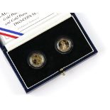 Royal Mint. Ladies of Freedom 1996 two gold coin set, comprising a £10 Britannia and a $5 Liberty