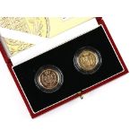 Royal Mint. The Jubilee Shield Sovereign Set. pair set comprising 1952 and 2002 gold full