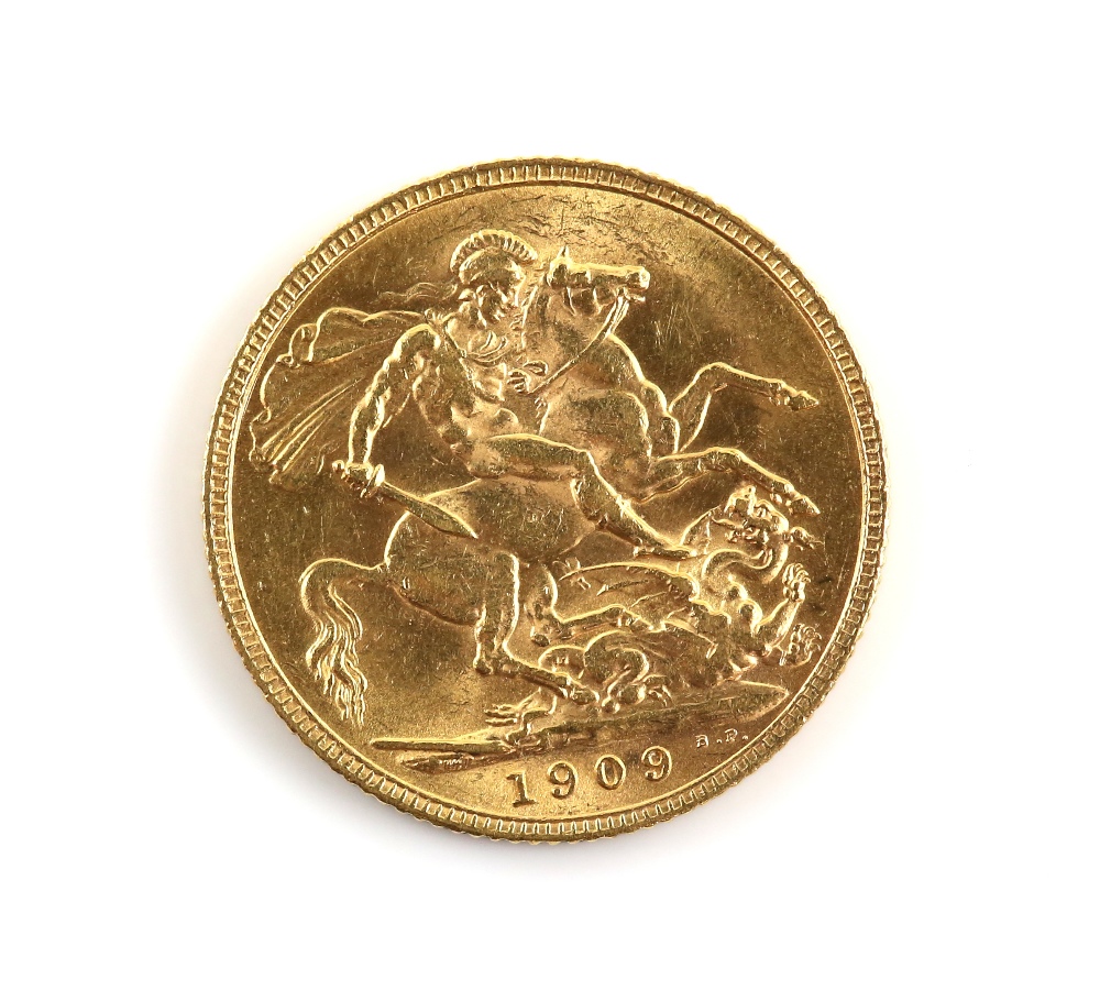 King Edward VII gold sovereign, 1909