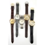 Tissot Visodate Seastar PR 516 automatic wristwatch, with a Lux Geneve watch, a Timex watch, a Saxon