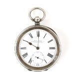 Edward VII silver-cased pocket watch, with import marks for London 1909, the watch by Kendal and