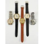 Oris 17 jewel gold plated wristwatch, Poljot 17 jewel watch, Made in USSR No 4985, Timex watch,
