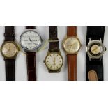 Raketa perpetual calendar wristwatch, with white dial, marked made in USSR, with an Ardan watch, a