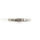 Diamond full eternity ring, set with single cut diamonds, estimated total diamond weight 0.40