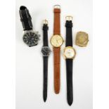 Ladies Sekonda 22 jewel wristwatch, with a black dial, Trojon watch, Zaria 17 jewel watch, made in