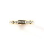 Diamond full eternity ring, thirty six princess cut diamonds, weighing an estimated total of 1.10