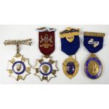 Collection of silver gilt and enamel medallions, comprising The London Master Bakers Benevolent