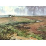 Alma Armstrong, British 20th century, 'Westfield Farm, Haworth Moor', signed, watercolour, 26.5cm