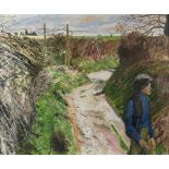 § Carel Weight (British, 1908-1997), 'David Copperfield's walk to Dover', signed upper left, oil