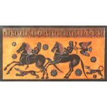 Hand-coloured copper eengraving, Frieze from Pompeii, from William Hamilton's Collection of