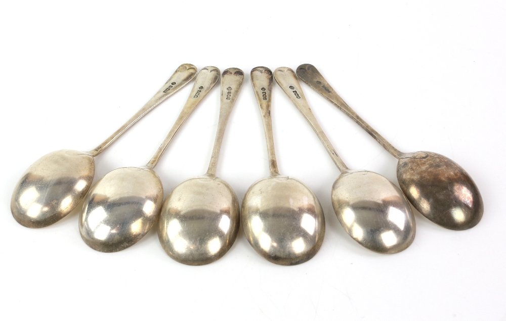 Six Edward VII silver Old English pattern soup spoons, by William Hutton & Sons Ld., Sheffield, - Image 2 of 3