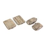 Selection of silver items to include two matchbox covers, one with personal inscription for 1930,
