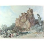 After Sir William Russell Flint, RA (Scottish, 1880-1969), Picnic at La Roche, colour print, limited