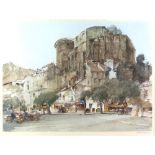 After Sir William Russell Flint, RA (Scottish, 1880-1969), La Voulte sur Rhone, colour print, signed