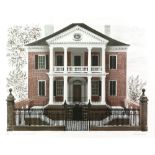 Two David Gentleman signed limited edition prints, comprising 'Miles Brewton House, Charleston',