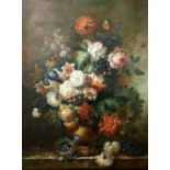 B. Gardner (20th century), Still life of flowers, oil on canvas, signed lower right, 100 x 74.5cm