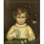 § Cecile Walton (Scottish, 1891-1956). Portrait of Malcom Ried Currie as a child, oil on canvas,