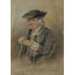 William Henry Kearney (c.1800-1858) pastel, man dressed in livery, 31cm x 22cm