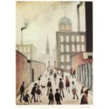 § Laurence Stephen Lowry RBA RA (British, 1887-1976). 'Mrs Swindell's Picture', offset lithograph in