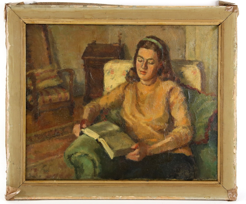 Biro, Paris Portrait of a lady, oil on canvas, 53cm x 47cm signed and dated 1951 and another oil - Image 5 of 5