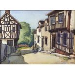 Colin Vernon Wheeler (New Zealand, 1919-2012), village scene, watercolour, signed lower right, 26.