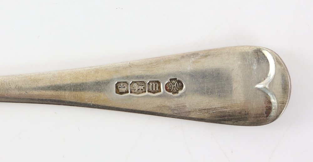 Six Edward VII silver Old English pattern soup spoons, by William Hutton & Sons Ld., Sheffield, - Image 3 of 3