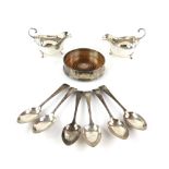 Edward VII set of six silver dessert spoons, by C W Fletcher & Son Ltd, Sheffield 1903, together