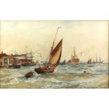 R. Malcolm Lloyd (British, 1855-1945), 'Entrance to Harbour', pair of watercolours, both signed