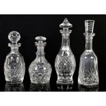 Waterford Colleen decanter h34cm with mushroom stopper, and three other Waterford decanters, two