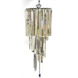 Murano glass spiralling chandelier, H77cm Diameter 30cm