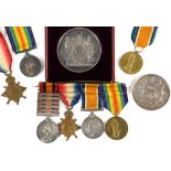 Victorian South Africa medal to 6961 PTE. J. J. Drakeley RL. W. Kent REGT. 1901 / 1902 clasps,