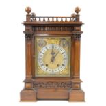 Late 19th / early 20th century mahogany bracket clock, the silvered chapter ring marked 'Morath