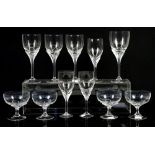 Part set of Rosenthal Studio Line drinking glasses, to include four champagne glasses, and seven