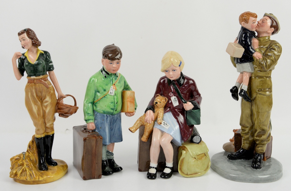 Two limited edition Royal Doulton 'Children of the Blitz' figures, 'The Girl Evacuee' HN3203, no.