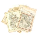 A  large cased folio  containing single sheet unmounted maps mostly British Isles but some others of