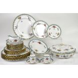 Spode Trapnell Sprays part dinner service for 8, including dinner plates, side plates, bowls, cups