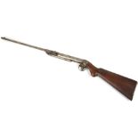 Early British `Musketeer` Air Rifle by the Lane Brothers, London. Side barrel catch, walnut stock