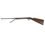 German Tell air rifle with named break barrel, serial number 1675. Overall length 100cm barrel 45.