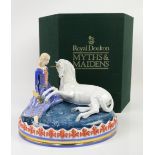 Royal Doulton Myths and Maidens Lady and the Unicorn HN2825, limited number 212, in box.