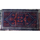 AMENDED DESCRIPTION Turkish Yagcibedir rug with central floral medallion and stylised floral