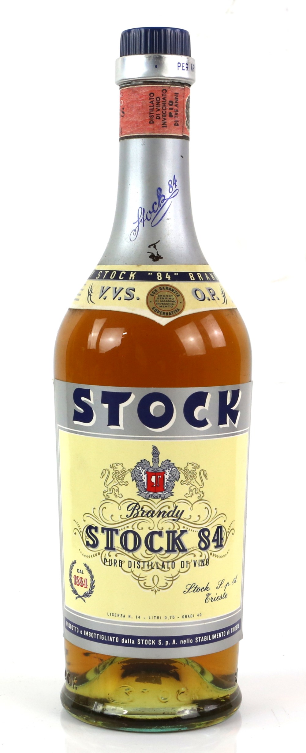 One bottle of Stock 84 Brandy VSOP Original 84, and one bottle of Stock VSOP - original 84 60S/