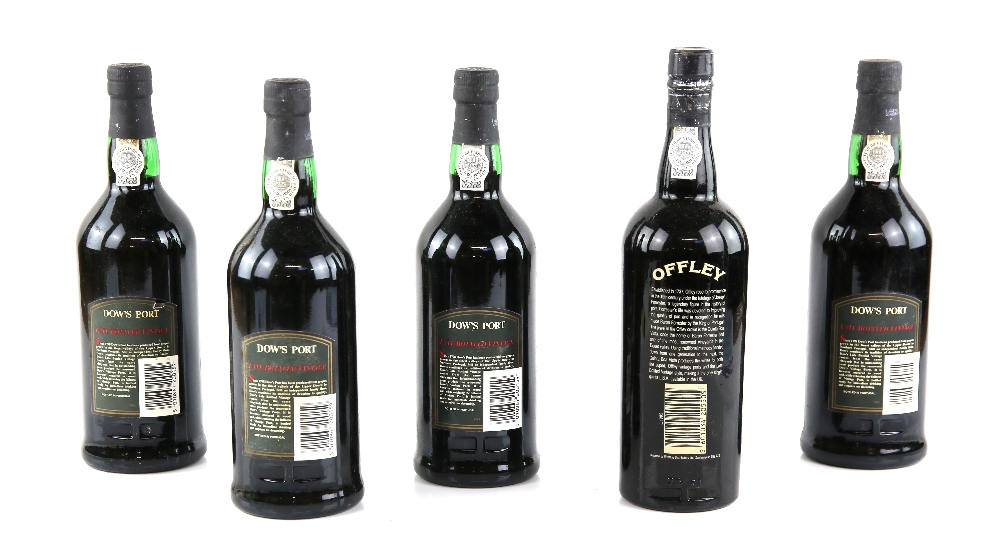 Five bottles of port to include four bottles Dow's 1988 Late bottled vintage (bottled 1994), one - Image 2 of 2