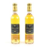 Two bottles of Chateau Guiraud, 1er Cru Sauternes, 2002, 375ml (2)