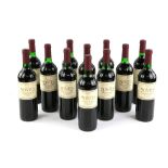 Twelve bottles of Montes Cabernet Sauvignon Estate Bottled red wine, 1995 vintage (12) Levels just