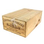 Twelve bottles of Chateau Batailley Pauillac 2002 Grand Cru Classe, in unopened wooden crate (12)
