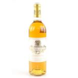 One bottle of Chateau Coutet Premier Cru Classe 1996 Sauternes-Barsac Stored in a garage in a wine