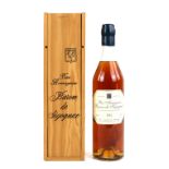 One bottle of Bas Armagnac Baron de Sigognac 1951 in wooden presentation case, 70cl, 40% vol